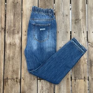 Risen Los Angeles High-Rise Blue Paperbag Waist Women's Jeans Size 30